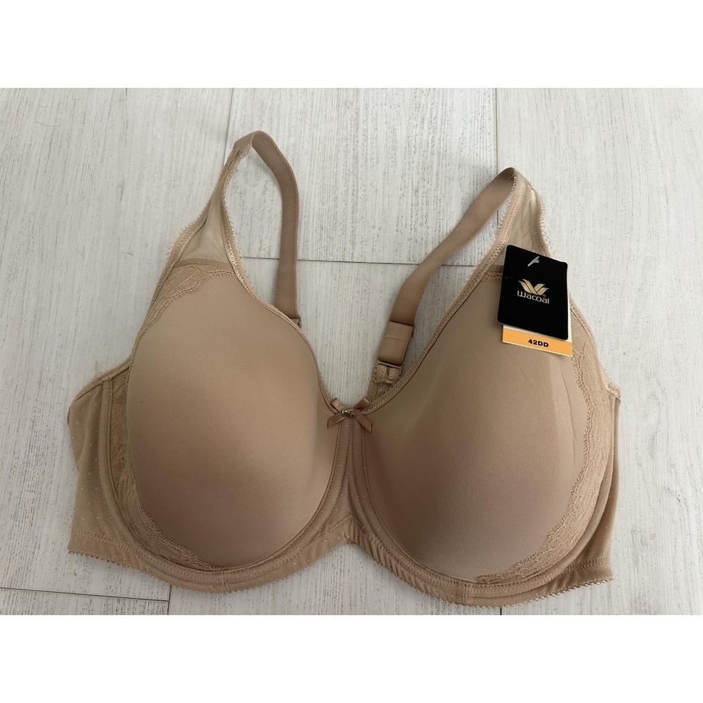 NWT Wacoal Retro Chic Full Figure Contour Bra Sz 42DD Style 853186 Toast Color